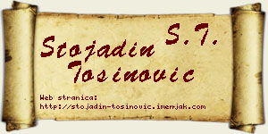 Stojadin Tošinović vizit kartica